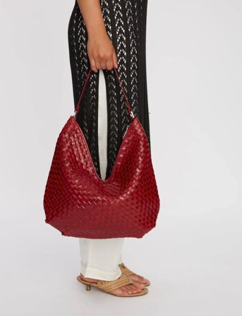 Adax Salerno Shoulder Bag Mindy - Burgundy - ONE SIZE