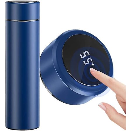 Termosflaske, Vandflaske Vakuum Isoleret Kande 304 Rustfrit Stål, Led Berøringsskærm Temperaturvisning, Smart Kande Tætning Ideel Til Varme An