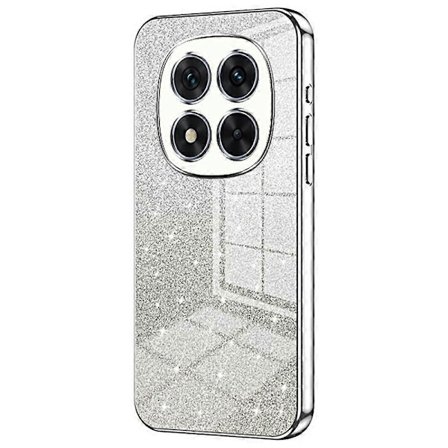 Elektropletteret Gradient Glitter TPU-cover til Xiaomi Redmi Note 14 Pro 5G - Sølv Multicolor Sølv