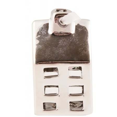 Hus hänge silver gran ris dekoration pynt jul inredning