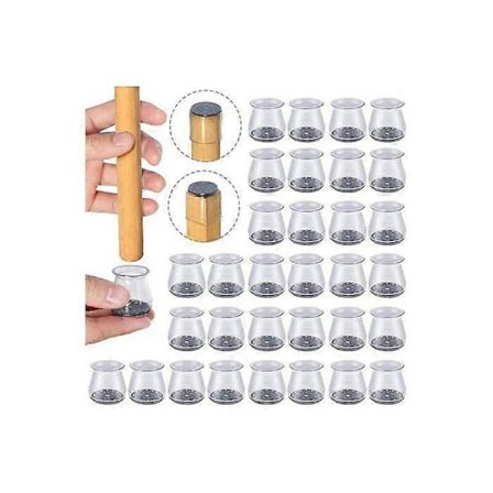 32 kpl Silikonisia tuolinjalan suojuksia, koko: pieni (sopii 23–32 mm), pieni tuolinpehmuste, lattiasuojat