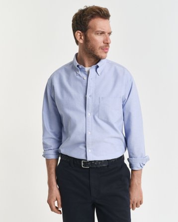 GANT Herren Relaxed Fit Heritage Oxford-Hemd (M) Blau