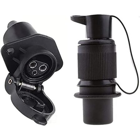 Släpvagnskontakt och -uttag, 12V Vattentät 3-polig Släpvagnsuttag Hona Hane, 3-polig Dragkrok Släpvagnskontakt Passar Släpvagn/Husvagn/Bil, 2 