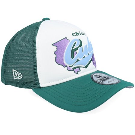 New Era - MLB Verde trucker Boné - Chicago Cubs State Flower White/Green A-Frame Trucker @ Hatstore
