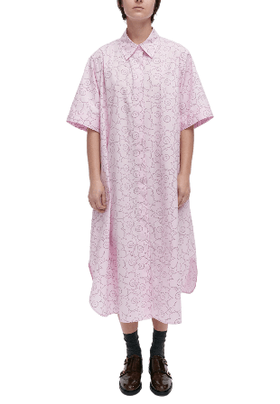 Marimekko Popliini Piirto Unikko Klänningar Dam Rosa 40
