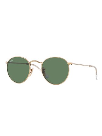 Ray Ban Icons Men's sunglasses with a frame made of metal in gold and lenses in green