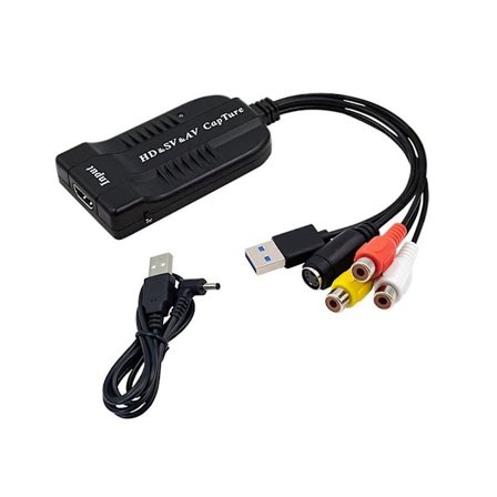 USB-videoupptagningskort /HD/Hi8/DVD till digital omvandlare HD//S-video till USB2.0 ljudvideoinspelning Ca