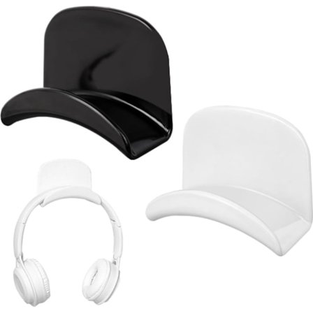 Headset Krok Holder 2-Pakning Universelt Stativ for Gaming Hodetelefoner Hvit og Svart
