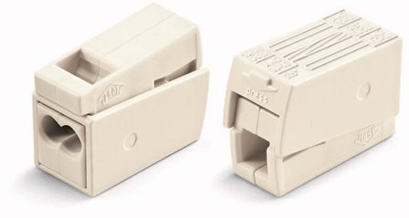 Wago 224-112 Toppklemme dobbelt lederklemme, 100-pakning, Installasjonsmaterial