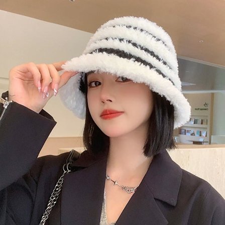 Efterår Vinter Plys Hat Fisker Hat SORT SORT