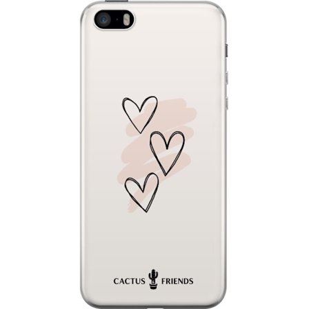 Yhteensopiva Puhelinkuori Apple Apple iPhone SE (2016) Cactus and Friends - Soft Romance Sketch