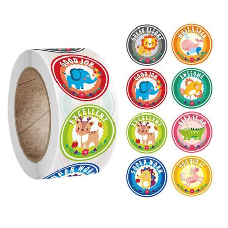 500st stickers klistermärken - Djur motiv - Cartoon multifärg