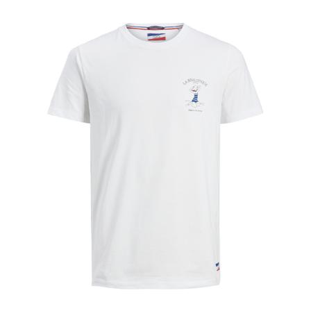 Jack & Jones, T-shirt Jorminwon Lbss 22 Biały, Mężczyzna, Rozmiar: S