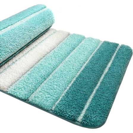 Badematte 40 x 60 cm Sklisikker Badmatte Superabsorberende Vann, Maskinvaskbar, Mikrofiber Absorberende Badgulvmatte, Turkis Green