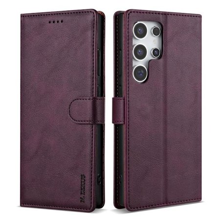 N.BEKUS Samsung Galaxy S26 Ultra Plånboksfodral Konstläder - Vinröd