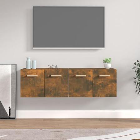 Vidaxl Väggskåp 2 St Rökfärgad Ek 60x36,5x35 Cm Konstruerat Trä Brun