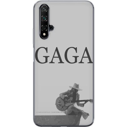 Kompatibelt Mobildeksel til Huawei nova 5T Stitch omgitt av blåbær med søt kawaii-stil teddybjørn