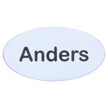 Navneskilt nål - eget navn