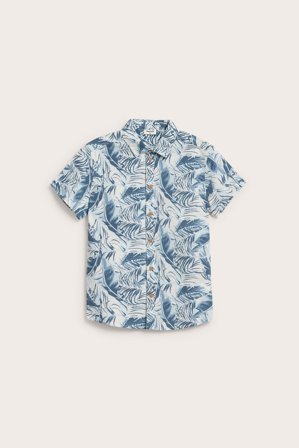 Kappahl | Kortermet bomullsskjorte med trykk Offwhite 146 | Offwhite