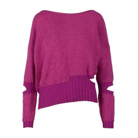 Manila Grace Round-neck Strik Lilla, Dame Striktrøjer