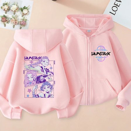 KPop anime koreansk version fashionable herre- og dame casual lynlås hoodie