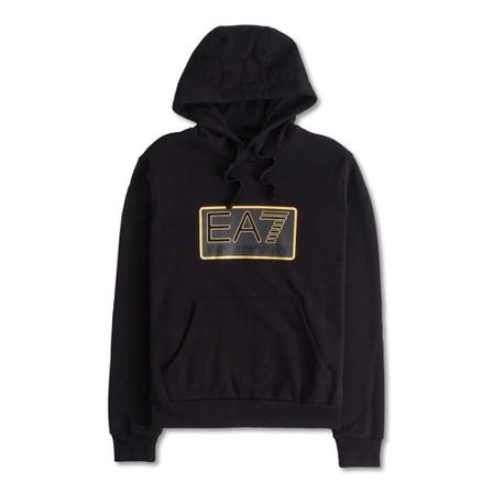 Emporio Armani EA7 Hoodie Sweat Sort, Herre