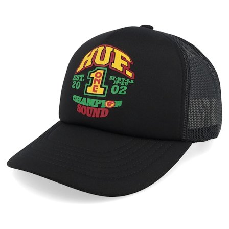 HUF - Sort trucker Kasket - Champion Sound Black A-Frame Trucker @ Hatstore