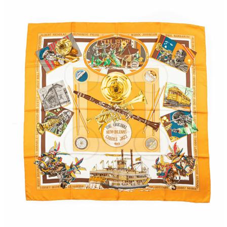 Hermès Vintage, Pre-owned Scarf Oranje, Dames, Maat:ONE Size