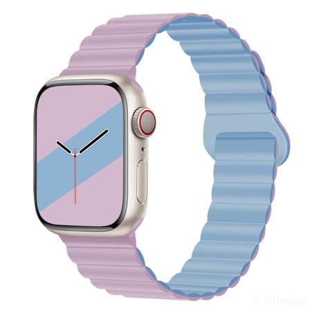 Klokkereim for Apple Watch iWatch 38/40/41/10 generasjon 42MM lys lilla med tåkeblå