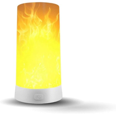 LED-flammelampe, USB-genopladelig natlampe med lavt lys, vandtæt bordlampe/bordlampe med magnetisk base, metalkrog til jul, fest, ind [DB]