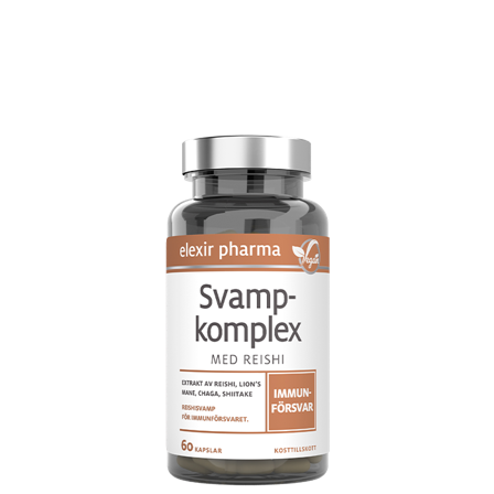 Elexir Pharma Svampkomplex med Reishi 60 Kapslar