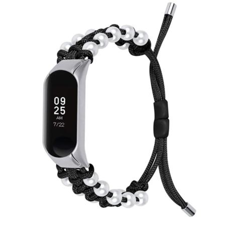 Xiaomi Mi Band 7 nailonista valmistettu tyylikäs ranneke - Musta Black
