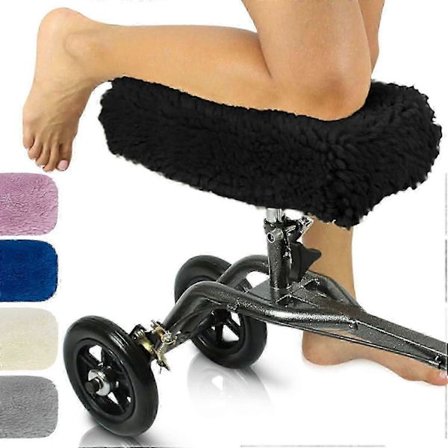 Mobility Knäskoter Minnesskum Pad Överdrag med Plysch Fårskinnsstruktur för Rollator/Rullator Tillbehör