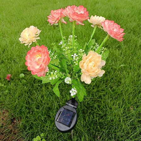 Solcelled LED-lys Snø Lotus Blomster Plenlampe IP65 Utendørs Vanntett For Hage Terrasse Hagedekorasjon Blomsterferiefestlampe