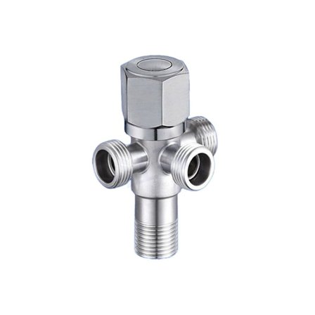304 rustfrit stål trevejs vinkelventil med kobberkerne