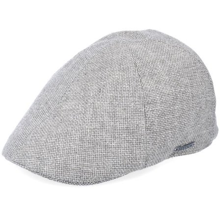 Stetson - Grå flatcap Keps - Texas Virgin Wool/Linen Grey Flat Cap @ Hatstore