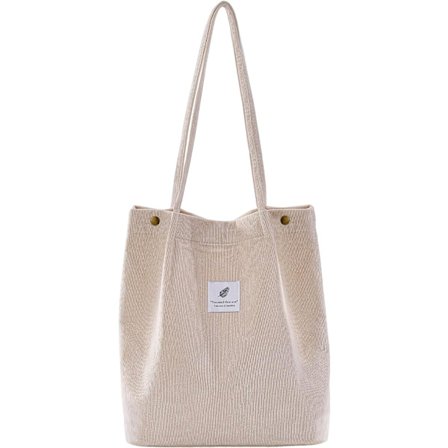 Dametasker, skuldertaske, mode, stor kapacitet, ideel til hverdag, shopping, skole, rejser og arbejde (beige)