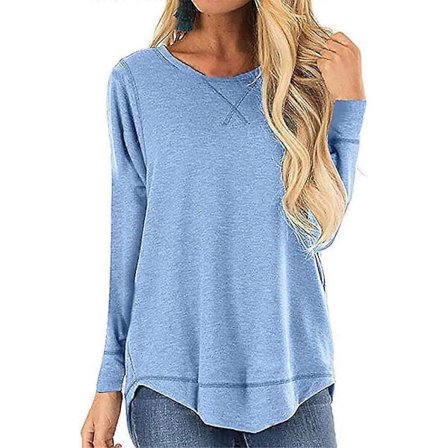 SkjorteDamerLangermetGenserPulloverRundHalsLangermetToppCasualT-skjorte(XL)