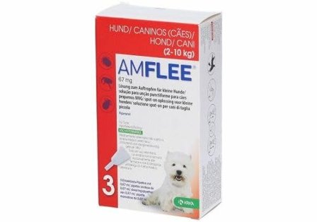 Amflee 0,67ml 67mg Spot-On Soluzione Antiparassitaria Per Cani Da