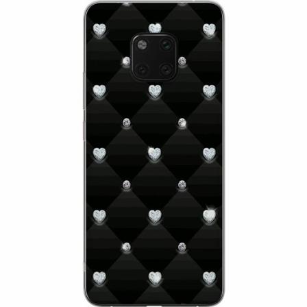 Huawei Mate 20 Pro Genomskinligt Skal Bling Heart