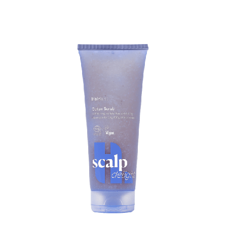 Hairlust Scalp Delight Detox Scrub Inpackning & behandling Unisex Blå 200 ML