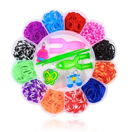 Loom Bands Kit - 600 kpl eri värejä ja useita lisävarusteita