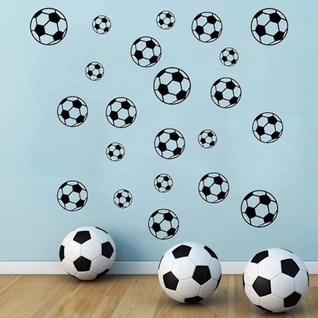 43Pcs/set Personalized Football Soccer Ball Wall Sticker Sports Boys Bedroom Art Vinyl Wall Sticker For Kids Rooms Nursery Decor