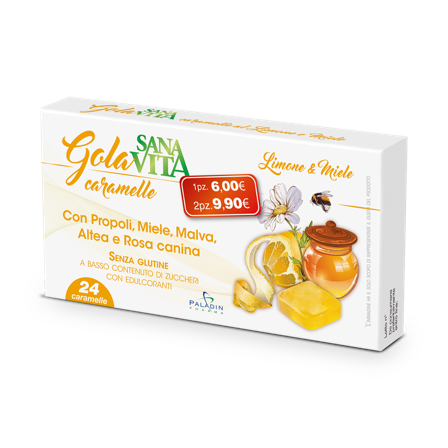 Sanavita Gola Limone E Miele 24 Caramelle