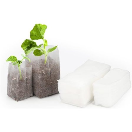 200-pak biologisk nedbrydelig nonwoven stof Planteposer Frøplanterace
