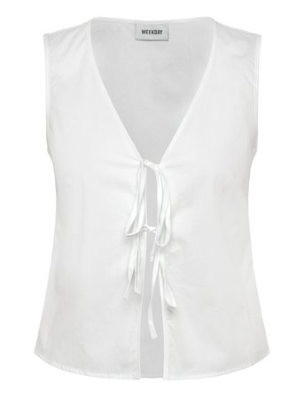 Weekday Fitted Vest Top - White - 38