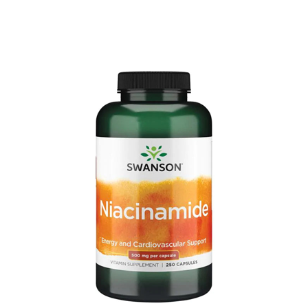 Swanson Niacinamide 500 mg 250 kapsler