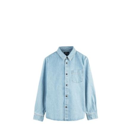 A.p.c. Denim Shirts , Blauw , Heren , Maat: M
