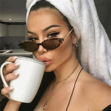 Gafas De Sol Ojo De Gato Para Mujer Anteojos De Moda Peque?a Marca De Lujo UV400