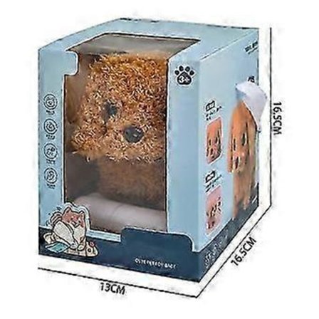 Min myke robothund kan gå og bjeffe, realistisk robothvalp, interaktivt mini-plysjleketøy, søt for barn [D]